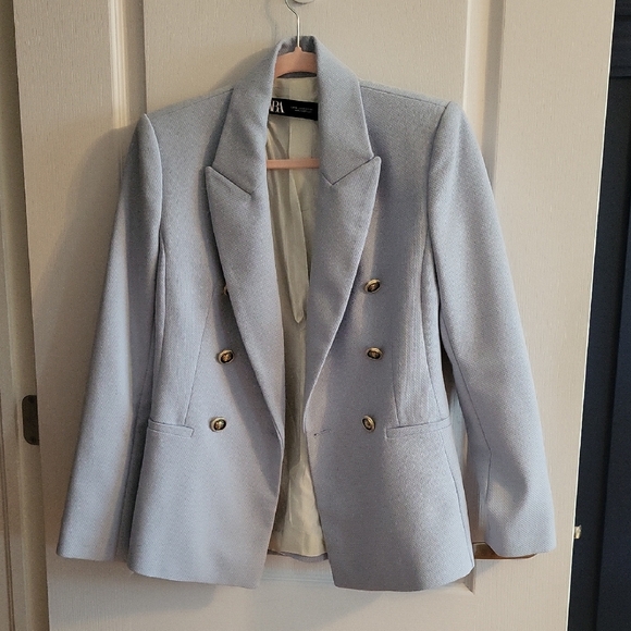Zara Jackets & Blazers - Zara Light Blue Blazer